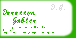 dorottya gabler business card